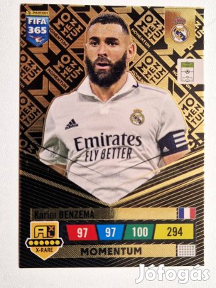 X-RARE Momentum Karim Benzema FIFA 365 2023 kártya