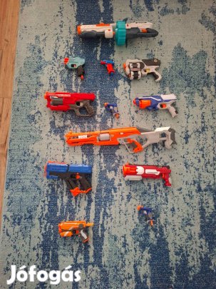 X-Shot, Nerf puskák, pisztolyok lőszer nélkül. Külön is elvihetők!