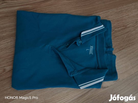 X mail Uj pamut férfi póló L zöldes árnyalat!