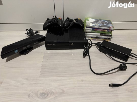 Xbox 360E Kinect + 8 db játék (Működik)