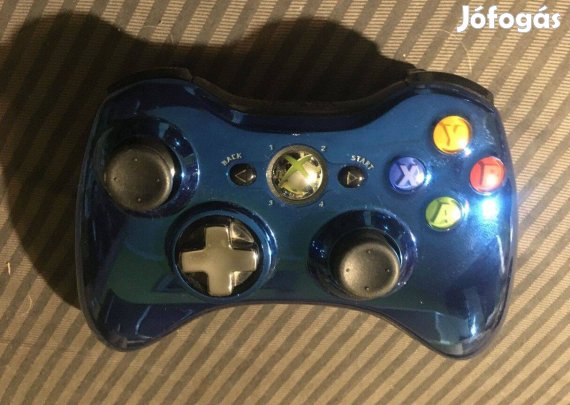 Xbox 360 Chrome Kék Vezeték nélküli Joy, Kontroller, Irányító