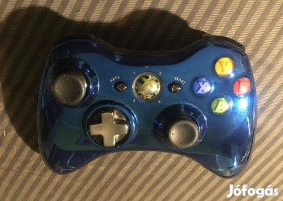 Xbox 360 Chrome Kék Vezeték nélküli Joy, Kontroller, Irányító