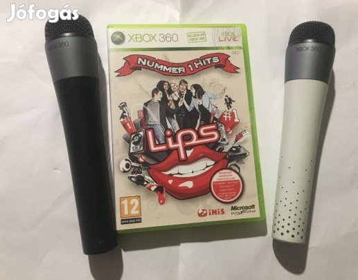 Xbox 360 Lips Number One karaoké szett 2db vezeték nélküli mikrofonnal