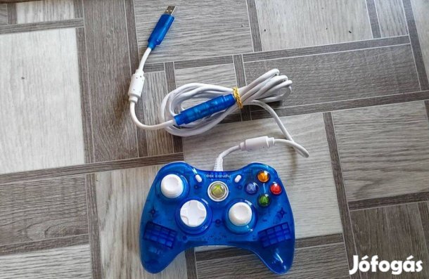 Xbox 360 Vezetékes Kontroller Kék színben