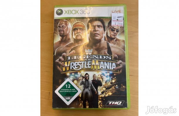 Xbox 360 WWE Legends of Wrestle Mania Játék Német Nyelvű Használt