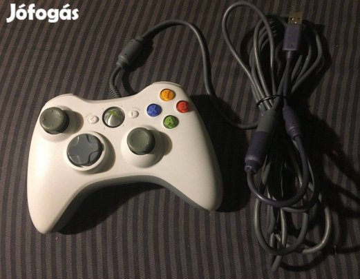 Xbox 360, PC Fehér Vezetékes Joy, Kontroller, Irányító, újszerű
