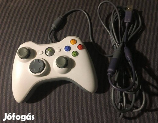 Xbox 360, PC Fehér Vezetékes Joy, Kontroller, Irányító, újszerű