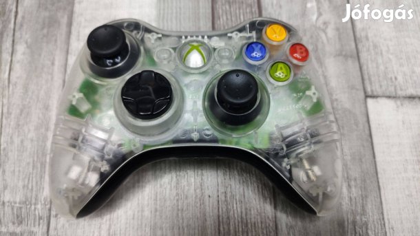 Xbox 360 : Gyári Vezeték Nélküli Kontroller Átlátszóra Cserélt Házban