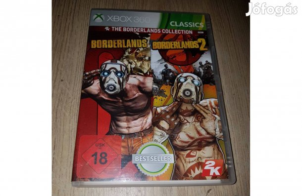 Xbox 360 borderlands+ borderlands 2 játék eladó