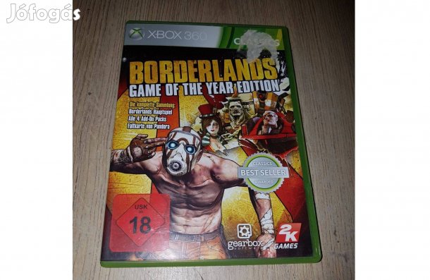 Xbox 360 borderlands game of the year edition játék eladó