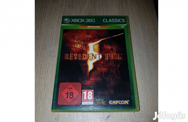 Xbox 360 resident evil 5 eladó
