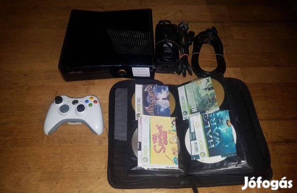 Xbox 360 slim 250gb sokk játékkal eladó
