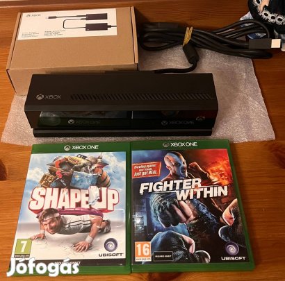 Xbox One Kinect + Adapter + Shape Up + Fighter Within - Számla,1 év