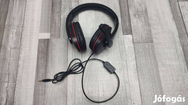 Xbox One/S/X - Series S/X : Stereo Headset Fekete-Piros Jack Csatlakoz