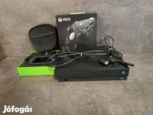 Xbox One X 1tb + Elite Series 2 kontroller + tartozékok