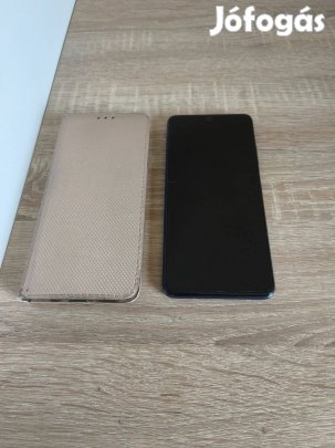 Xiaomi 10Tlite kék okostelefon 5 G drapp nyitható tokkal hibátlan