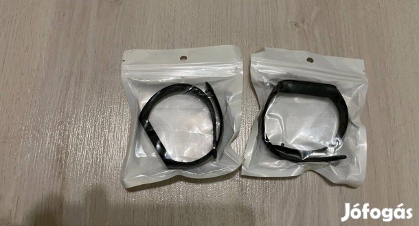 Xiaomi Mi Band 5 ( és 6 ) új fekete szilikon szíj 2db