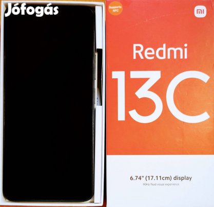 Xiaomi Redmi 13C Garanciális, Új Képernyővel 4+2GB/128GB NFC DUAL SIM