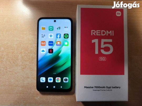 Xiaomi Redmi 15 5G 4/128GB Dual szinte Új Fekete Garancia !