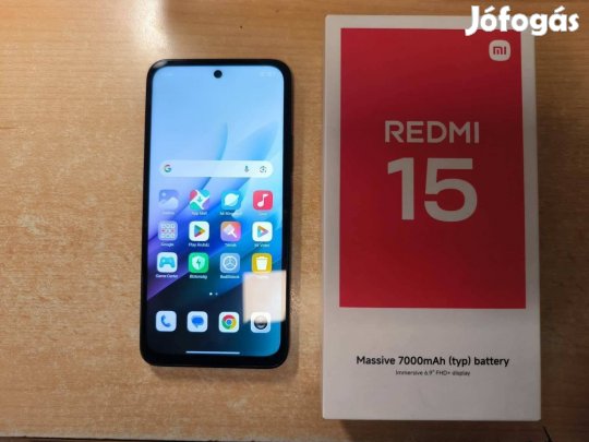 Xiaomi Redmi 15 6/128GB Dual Újszerű Fekete Garanciával !