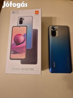 Xiaomi Redmi Note 10S - karcmentes, szép állapotban, dobozában