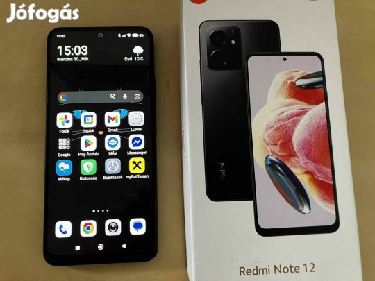 Xiaomi Redmi Note 12 Onyx Gray (128 GB) Amoled NFC mobiltelefon