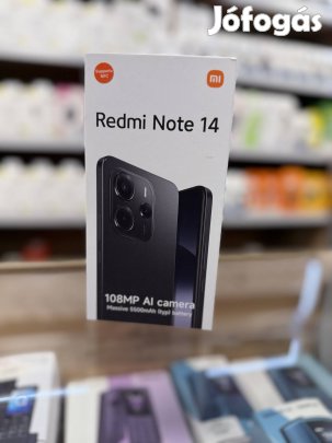 Xiaomi Redmi Note 14 8/256GB,Fekete Színben 12 Hó Garancia,Bontatlan