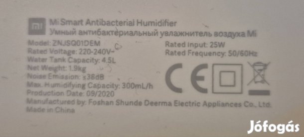 Xiaomi okos antinakteriális párásító eladó
