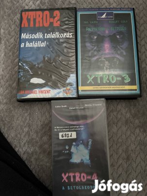 Xtro 2,3,4 vhs pakk nagytok scifi