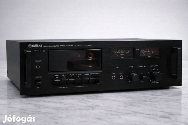 Yamaha TC-511B kazettás deck tükrös fekvő Deprez műszeres retró Hifi m