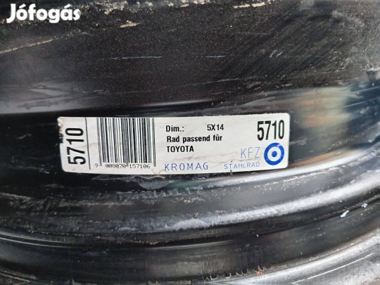 Yaris II. felni 2 DB 5Jx14 ET39 54,1 4X100