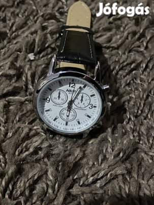 Yazole 271 Fekete Bőr Szíjas Elegáns Karóra.