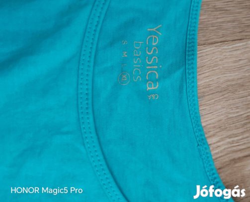 Yessica türkiz pamut női trikó xl