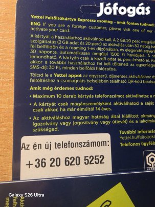 Yettel könyű telefonszám 620.52.52.