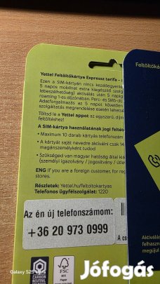 Yettel könyű telefonszám 973.0999.