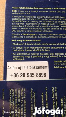 Yettel könyű telefonszám 985.8898.