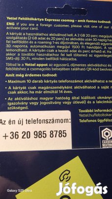 Yettel könyű telefonszám 9.85.87.85.