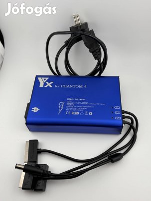 Yx Multi Töltő DJI Phantom 4 Szériához 3 akkumulátort egyszerre!