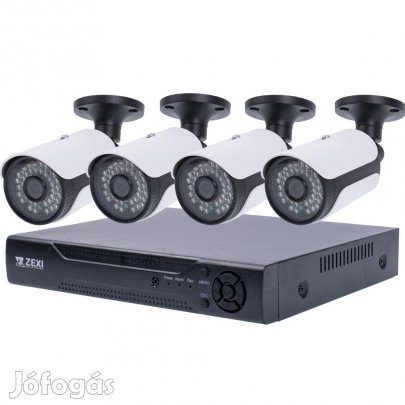 ZEXI 4 KAMERÁS 2MP 2.8mm AHD BIZTONSÁGI KAMERA RENDSZER