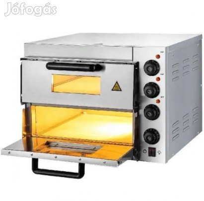 ZH-2M Pizza Kemence 3000W 40x40cm-s Pizzakővel (R5287)