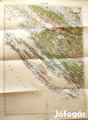 Zadar Kornatok Murter Adria Horvátország 1938 régi térkép