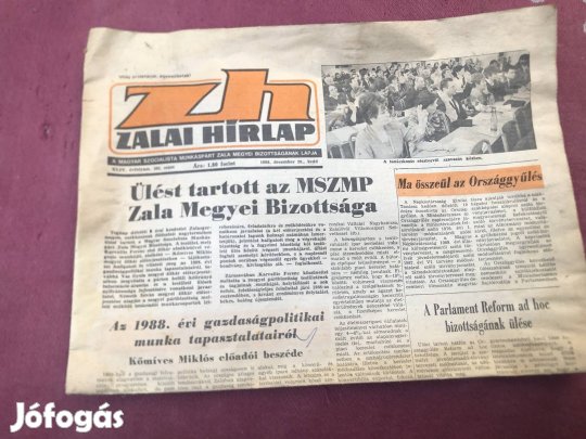 Zalai Hírlap 1988.12.20, száma 1000 Ft 