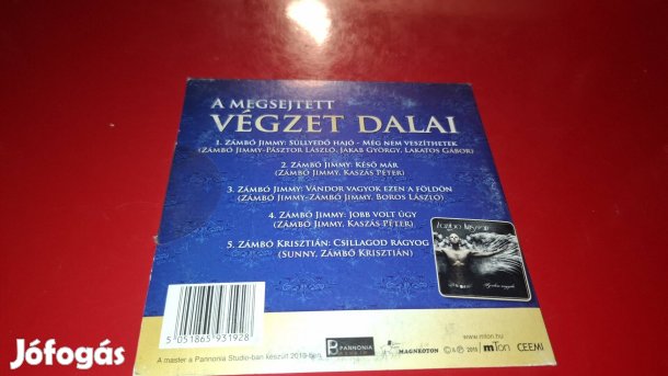 Zámbó Jimmy A megsejtett végzet dalai Cd 2010