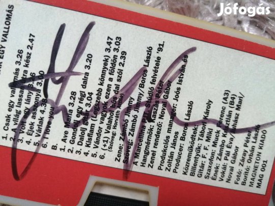 Zámbó Jimmy - Dedikált Csak egy vallomás magnókazetta