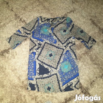 Zara Basic patchwork selyem tunika ruha XL 42-44