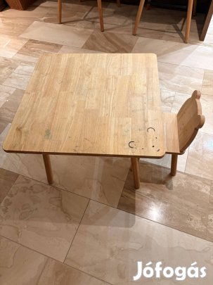 Zara Home natúr fa kisasztal+szék