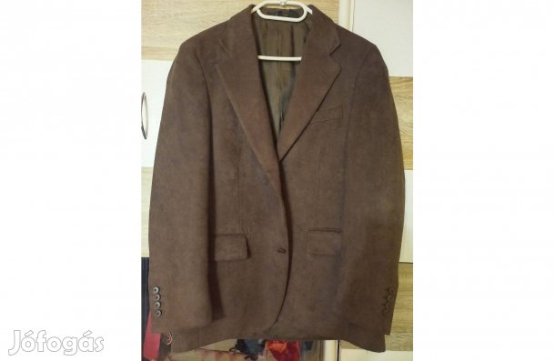 Zara Man márkájú veluros őz barna zakó 46-os méret