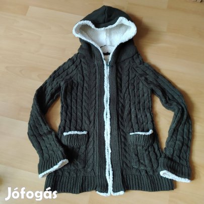 Zara cipzáros kapucnis női kötött kardigán S