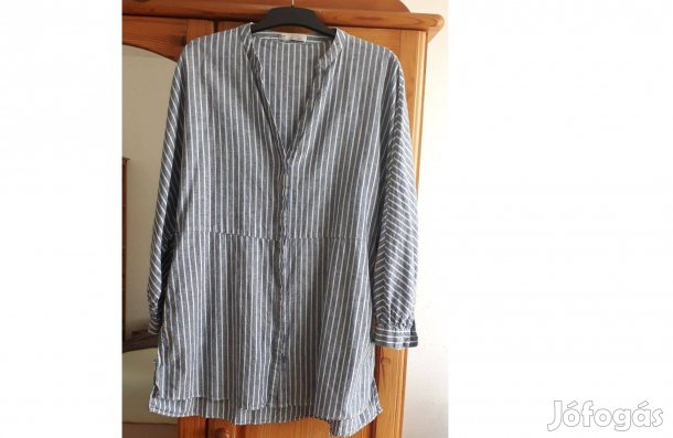 Zara csíkos lenvászon blúz