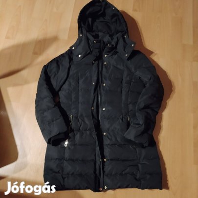 Zara fekete csinos női téli kabát M